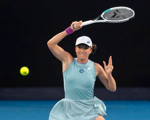 Iga Swiatek,von oben Australian Open 2021 - Melbourne Park - Melbourne - Victoria - Australia - 14 02 2021. Copyright: xJuergenxHasenkopfx