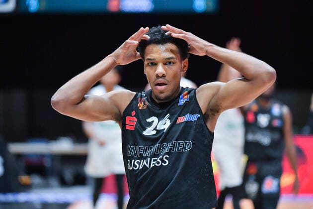 Chemnitz, Deutschland 14. Februar 2021: BBL - 2020 2021 - Niners Chemnitz vs. FC Bayern Muenchen George King (Chemnitz), Copyright: xFotostandx xDostmannx