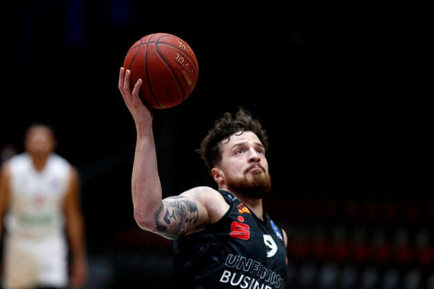 14.02.2021, easyCredit Basketball Bundesliga, BBL, Saison 2020 2021, Herren, Chemnitz Niners - FC Bayern München Basketball Dominique Johnson, Niners Chemnitz Chemnitz Messe Chemnitz Sachsen Germany
