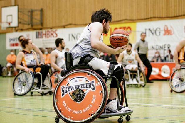 1. RBBL, ING Skywheelers Frankfurt vs. Hannover United, Frankfurt, Skywheelers Dome Frankfurt, 14.2.2021 Marian Kind (ING Skywheelers Frankfurt), ING Skywheelers Frankfurt vs. Hannover United, Frankfurt, Skywheelers Dome Frankfurt, 14.2.2021 Copyright: xBEAUTIFULxSPORTS P.xGawlickx