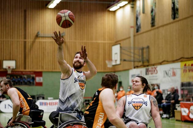 1. RBBL, ING Skywheelers Frankfurt vs. Hannover United, Frankfurt, Skywheelers Dome Frankfurt, 14.2.2021 Tim Dietrich (ING Skywheelers Frankfurt), ING Skywheelers Frankfurt vs. Hannover United, Frankfurt, Skywheelers Dome Frankfurt, 14.2.2021 Copyright: xBEAUTIFULxSPORTS P.xGawlickx