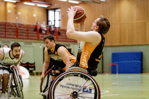 1. RBBL, ING Skywheelers Frankfurt vs. Hannover United, Frankfurt, Skywheelers Dome Frankfurt, 14.2.2021 Jan Haller (Hannover United), ING Skywheelers Frankfurt vs. Hannover United, Frankfurt, Skywheelers Dome Frankfurt, 14.2.2021 Copyright: xBEAUTIFULxSPORTS P.xGawlickx