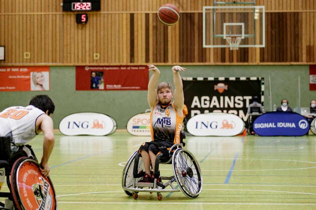 1. RBBL, ING Skywheelers Frankfurt vs. Hannover United, Frankfurt, Skywheelers Dome Frankfurt, 14.2.2021 Oliver Jantz (Hannover United), ING Skywheelers Frankfurt vs. Hannover United, Frankfurt, Skywheelers Dome Frankfurt, 14.2.2021 Copyright: xBEAUTIFULxSPORTS P.xGawlickx