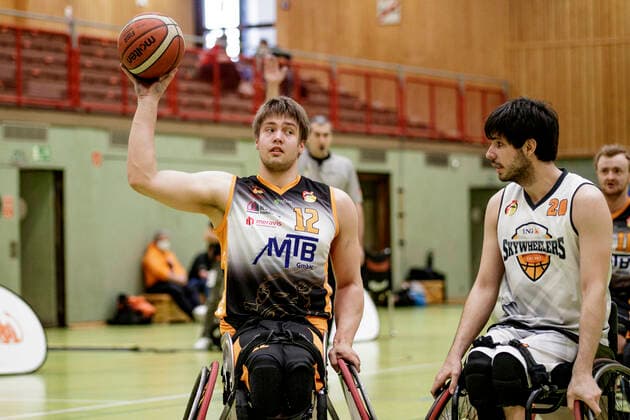 1. RBBL, ING Skywheelers Frankfurt vs. Hannover United, Frankfurt, Skywheelers Dome Frankfurt, 14.2.2021 Alexander Budde (Hannover United), ING Skywheelers Frankfurt vs. Hannover United, Frankfurt, Skywheelers Dome Frankfurt, 14.2.2021 Copyright: xBEAUTIFULxSPORTS P.xGawlickx