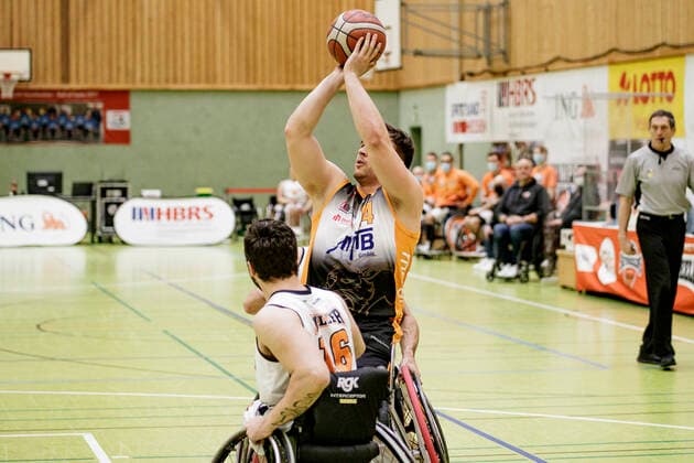 1. RBBL, ING Skywheelers Frankfurt vs. Hannover United, Frankfurt, Skywheelers Dome Frankfurt, 14.2.2021 Matthias Güntner (Hannover United), ING Skywheelers Frankfurt vs. Hannover United, Frankfurt, Skywheelers Dome Frankfurt, 14.2.2021 Copyright: xBEAUTIFULxSPORTS P.xGawlickx