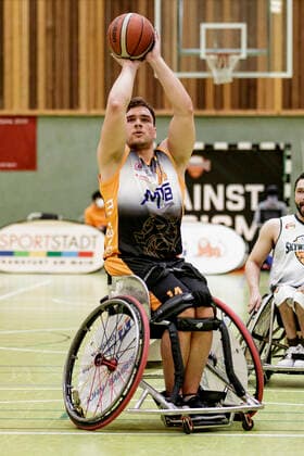 1. RBBL, ING Skywheelers Frankfurt vs. Hannover United, Frankfurt, Skywheelers Dome Frankfurt, 14.2.2021 Matthias Güntner (Hannover United), ING Skywheelers Frankfurt vs. Hannover United, Frankfurt, Skywheelers Dome Frankfurt, 14.2.2021 Copyright: xBEAUTIFULxSPORTS P.xGawlickx