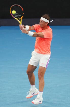 Rafael Nadal, ESP, during quarter-finals of 2021 Australian Open in Melbourne, 17 02 2021; -