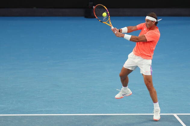 Rafael Nadal, ESP, during quarter-finals of 2021 Australian Open in Melbourne, 17 02 2021; -