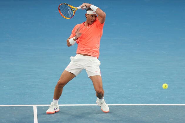 Rafael Nadal, ESP, during quarter-finals of 2021 Australian Open in Melbourne, 17 02 2021; -