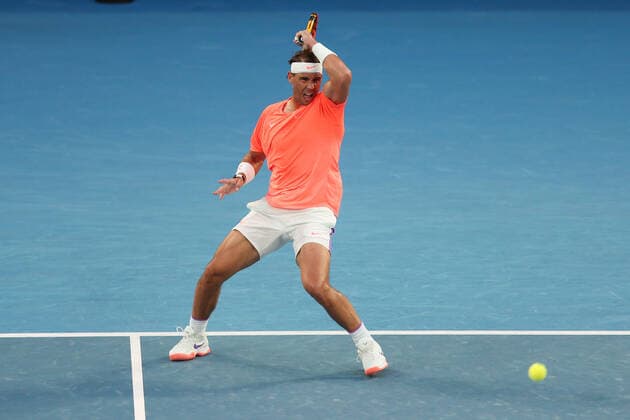 Rafael Nadal, ESP, during quarter-finals of 2021 Australian Open in Melbourne, 17 02 2021; -
