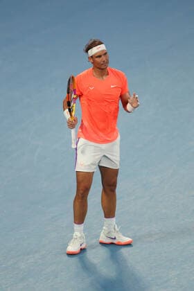 Rafael Nadal, ESP, during quarter-finals of 2021 Australian Open in Melbourne, 17 02 2021; -