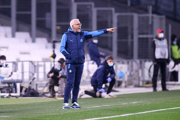 Fußball, Olympique Marseille - OGC Nizza NASSER LARGUET (ENTRAINEUR MARSEILLE) FOOTBALL : Marseille vs Nice - Ligue 1 Uber Eats - 17 02 2021 FEP Panoramic 
