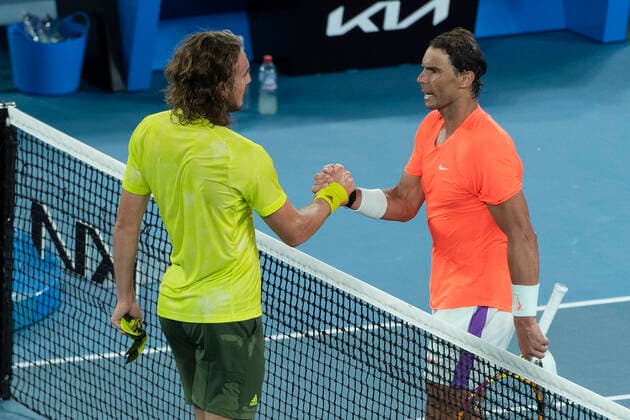 Stefanos Tsitsipas Australian Open 2021 - Melbourne Park - Melbourne - Victoria - Australia - 17 02 2021.
