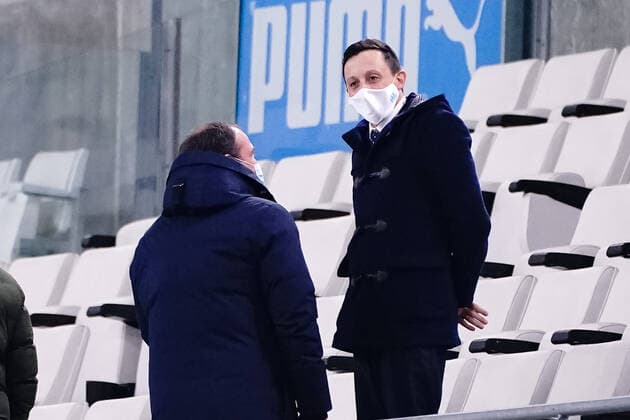 Pablo Longoria (directeur general delegue charge du football de l Olympique de Marseille) FOOTBALL : Olympique de Marseille vs OGC Nice - Ligue 1 Uber Eats - Marseille - 17 02 2021 NorbertScanella PanoramiC 