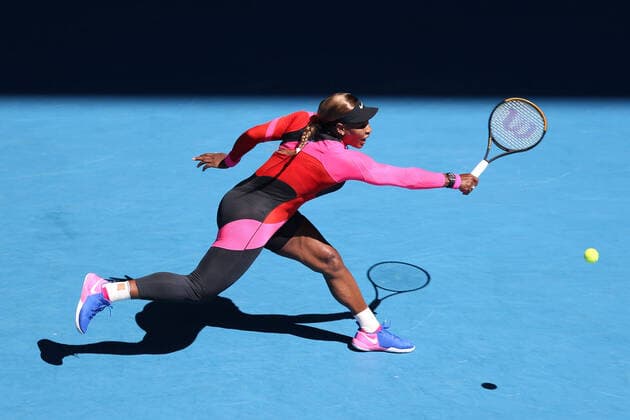 Serena Williams, USA, during 2021 Australian Open semi-final in Melbourne, 18 02 2021; -