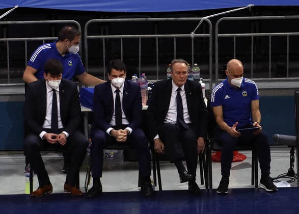 Coach Aito Garcia Reneses of Alba Berlin during the Turkish Airlines Euroleague basketball match between Fenerbahce Beko and Alba Berlin at Ulker arena in Istanbul , Turkey on February 19 , 2021. 