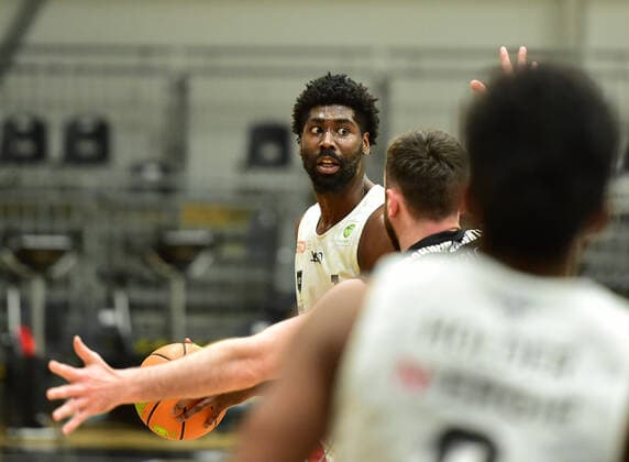 19.02.2021 - Basketball - Saison 2020 2021 - 2. Bundesliga Pro-A - 22. Spieltag: Nürnberg Falcons Basketball Club NBC - Kirchheim Knights - OGo - Mario Kegler (Nürnberg Falcons BC NBC )