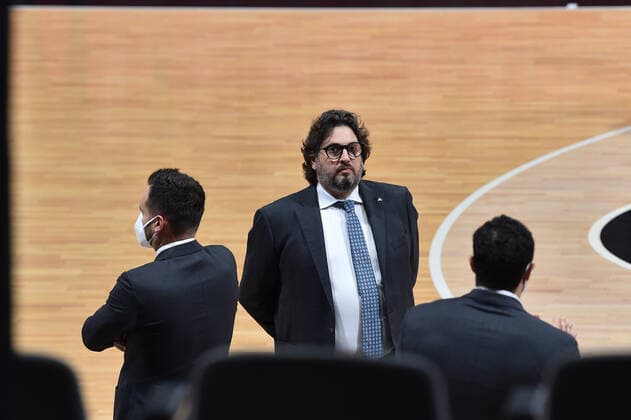 Andrea Trincheri (entraineur bayern munich) BASKETBALL : LDLC ASVEL vs Bayern Munich - Euroleague - 19 02 2021 FredericChambert Panoramic 