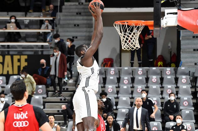 Moutapha Fall (asvel) BASKETBALL : LDLC ASVEL vs Bayern Munich - Euroleague - 19 02 2021 FredericChambert Panoramic 