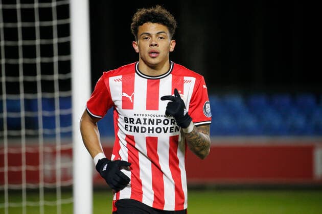 Eindhoven, Niederlande 19. Januar 2021: Keuken Kampioen Divisie - 2020 2021 - Jon PSV vs. FC Den Bosch Jeremy Antonisse (Jong PSV) PSV Academy *** Eindhoven, Netherlands 19 January 2021 Keuken Kampioen Divisie 2020 2021 Jon PSV vs FC Den Bosch Jeremy Antonisse Jong PSV PSV Academy Copyright: xFotostandx xvanxderxVeldenx
