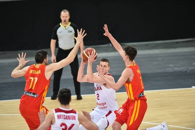 2021.02.19 Gliwice Koszykowka Mezczyzn Kwalifikacje Mistrzostw Europy FIBA EuroBasket 2022 Polska - Hiszpania N z Marcel Ponitka Foto Lukasz Sobala PressFocus 2021.02.19 Gliwice Basketball Men s FIBA EuroBasket 2022 Qualifiers Poland - Spain Marcel Ponitka Credit: Lukasz Sobala PressFocus NEWSPIX.PL --- Newspix.pl  20210219PF_LS340
