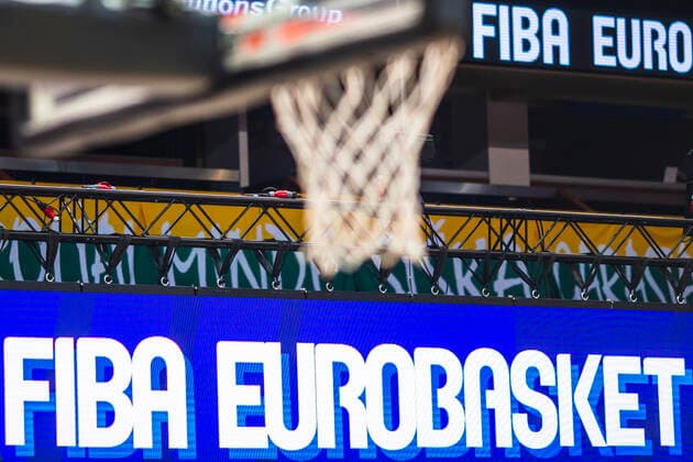 2021-02-20 Vilnius Lithuania. National teams of Belgium and Denmark play FIBA Eurobasket 2022 qualifier group C match in Vilnius on Saturday 20 of February 2022. Vilnius Lithuania KKF20210220_2966  Copyright: xKarolisxKavolelisx FIBA basketball Lithuania