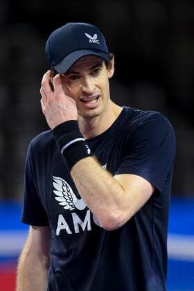entrainement de Andy Murray (Gbr) TENNIS : Tirage au Sort - Open Sud de France 2021 - Montpellier - 20 02 2021 JBAutissier Panoramic 