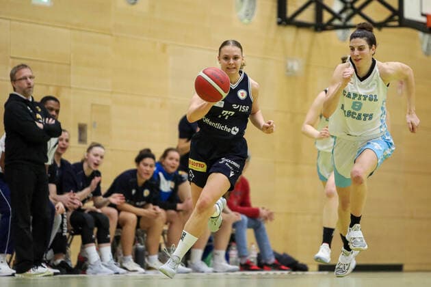 Capitol Bascats Duesseldorf gegen Eintracht Braunschweig LionPride, 20.02.2021 Franka Wittenberg ( 77 Eintracht Braunschweig LionPride); Capitol Bascats Duesseldorf gegen Eintracht Braunschweig LionPride am 20.02.2021, Duesseldorf. Copyright: xBEAUTIFULxSPORTS KennyxBeelex