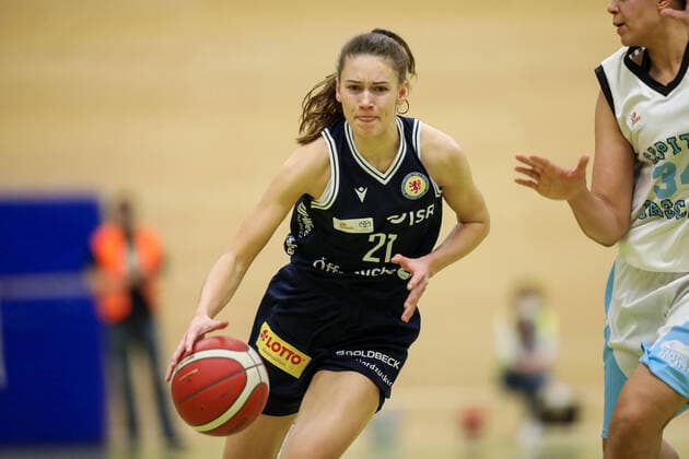 Capitol Bascats Duesseldorf gegen Eintracht Braunschweig LionPride, 20.02.2021 Lina Falk ( 21 Eintracht Braunschweig LionPride); Capitol Bascats Duesseldorf gegen Eintracht Braunschweig LionPride am 20.02.2021, Duesseldorf. Copyright: xBEAUTIFULxSPORTS KennyxBeelex