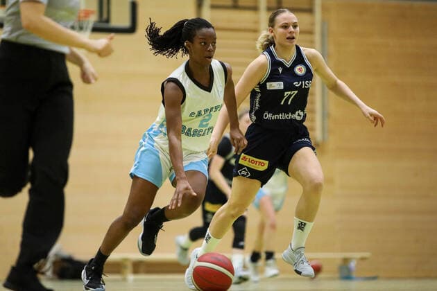 Capitol Bascats Duesseldorf gegen Eintracht Braunschweig LionPride, 20.02.2021 Maryam Adepoju Olatunji ( 2, Capitol Bascats Duesseldorf); Capitol Bascats Duesseldorf gegen Eintracht Braunschweig LionPride am 20.02.2021, Duesseldorf. Copyright: xBEAUTIFULxSPORTS KennyxBeelex