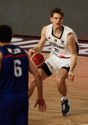 20.02.2021 Podgorica(Montenegro) Germany-Great Britain Eurobasket qualifiers men s basketball Justus Hollatz Germany :Str
