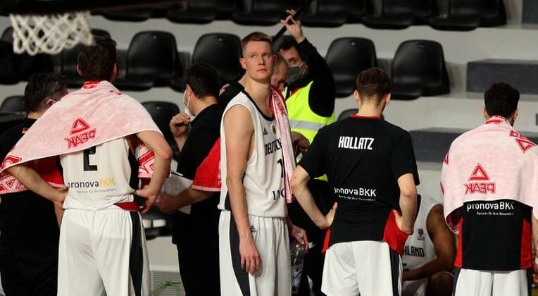 20.02.2021 Podgorica(Montenegro) Germany-Great Britain Eurobasket qualifiers men s basketball Robin Benzing(C) Germany during match :Str