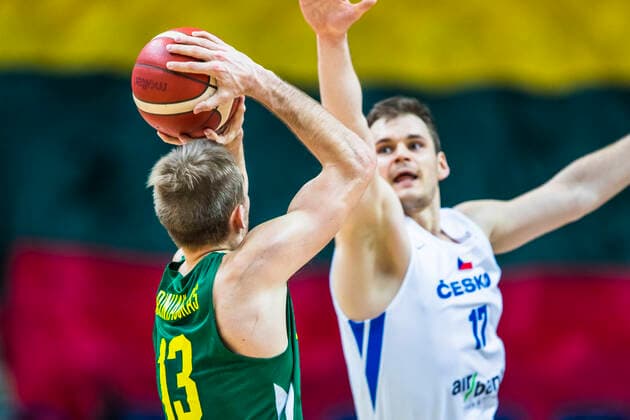 2021-02-20 Vilnius Lithuania. National teams of Czech Republic and Lithuania play FIBA Eurobasket 2022 qualifier group C match in Vilnius on Saturday 20 of February 2022. Vilnius Lithuania KKF20210220_3048  Copyright: xKarolisxKavolelisx FIBA basketball Lithuania