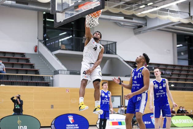 ART Giants Duesseldorf gegen TKS 49ers Stahnsdorf, 20.02.2021 Quadre Lollis ( 4 ART Giants Duesseldorf); ART Giants Duesseldorf gegen TKS 49ers Stahnsdorf am 20.02.2021, Duesseldorf Oberkassel. Copyright: xBEAUTIFULxSPORTS KennyxBeelex