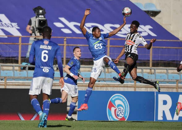 Diallo Mouhamadou 28 FOOTBALL : Strasbourg vs Angers - Ligue 1 Uber Eats - 21 02 2021 ElyxandroCegarra Panoramic 