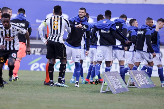 Stefan Mitrovic 13 FOOTBALL : Strasbourg vs Angers - Ligue 1 Uber Eats - 21 02 2021 ElyxandroCegarra Panoramic 