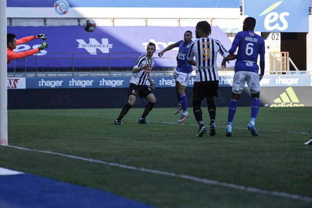 Thioub Sada 22 FOOTBALL : Strasbourg vs Angers - Ligue 1 Uber Eats - 21 02 2021 ElyxandroCegarra Panoramic 