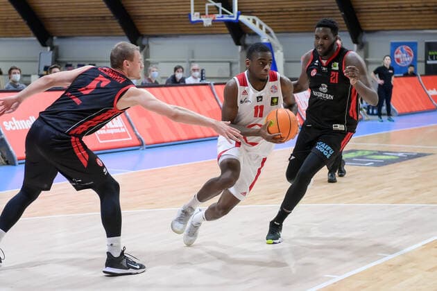 Barmer 2. Basketball Bundesliga ProB, Rheinstars Koeln vs. ETV Hamburg, 21.02.2021 Karl Mamady Dia (RheinStars Koeln 11), Barmer 2. Basketball Bundesliga ProB, Rheinstars Koeln vs. ETV Hamburg am 21.02.2021 in der Basketball Campus Koeln in Koeln (Nordrhein-Westfalen) Copyright: xBEAUTIFULxSPORTS Mueller-Laschetx