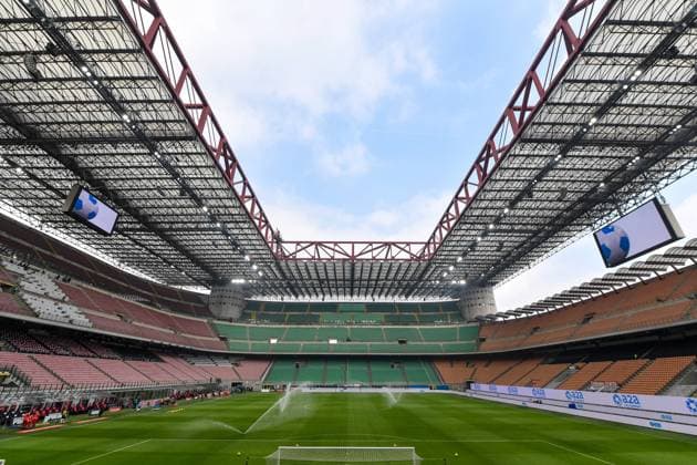 A panoramic view prior to the Serie A football match between AC Milan and FC Internazionale at San Siro Stadium in Milano (Italy), February 21th, 2021. Photo Andrea Staccioli Insidefoto andreaxstaccioli