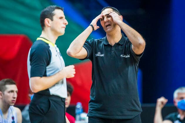 2021-02-22 Vilnius Lithuania. National teams of Belgium and Czech Republic play FIBA Eurobasket 2022 qualifier group C match in Vilnius on Monday 22 of February 2022. Vilnius Lithuania KKF20210222_3110  Copyright: xKarolisxKavolelisx FIBA basketball Lithuania