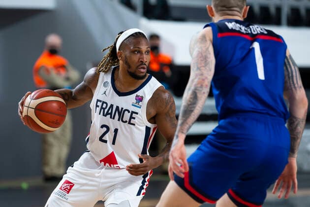 Andrew Albicy of France BASKET : Angleterre vs France - qualification Euro 2022 - 22 02 2021 NIKOLAKRSTIC PANORAMIC 