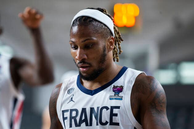 Andrew Albicy of France BASKET : Angleterre vs France - qualification Euro 2022 - 22 02 2021 NIKOLAKRSTIC PANORAMIC 