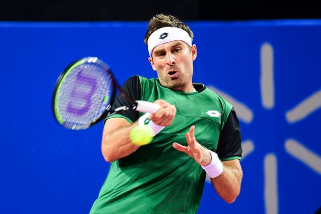 Norbert Gombos (Svk) TENNIS : Open Sud de France 2021 - Montpellier - 22 02 2021 JBAutissier Panoramic 
