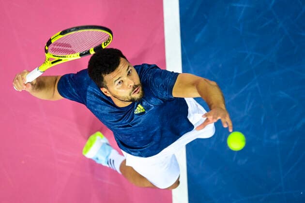 Jo Wilfried Tsonga (Fra) TENNIS : Open Sud de France 2021 - Montpellier - 22 02 2021 JBAutissier Panoramic 