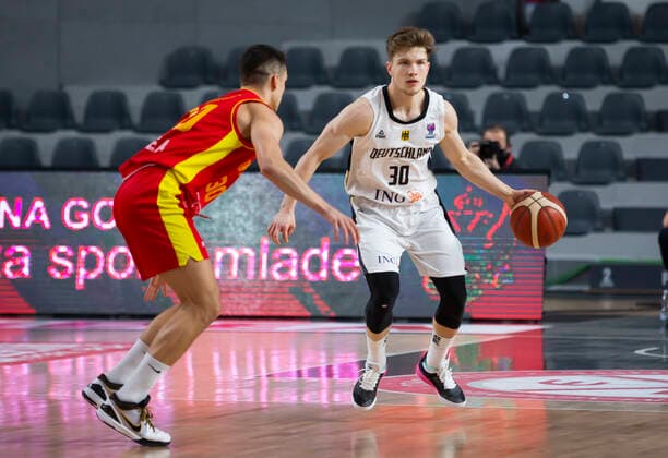 Bennet Hundt of Germany, FIBA EuroBasket 2022 Qualifiers, 22 Februar, 22.02.2021 Montenegro vs Deutschland, Basketball, FIBA EuroBasket 2022 Qualifiers, 20 Februar, 22.02.2021 Podgorica Copyright: xEIBNER NikolaxKrsticx EP_EER