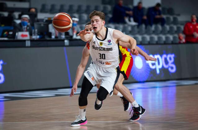 Bennet Hundt of Germany, FIBA EuroBasket 2022 Qualifiers, 22 Februar, 22.02.2021 Montenegro vs Deutschland, Basketball, FIBA EuroBasket 2022 Qualifiers, 20 Februar, 22.02.2021 Podgorica Copyright: xEIBNER NikolaxKrsticx EP_EER