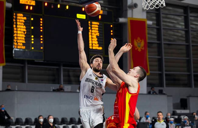 Ismet Akpinar of Germany, FIBA EuroBasket 2022 Qualifiers, 22 Februar, 22.02.2021 Montenegro vs Deutschland, Basketball, FIBA EuroBasket 2022 Qualifiers, 20 Februar, 22.02.2021 Podgorica Copyright: xEIBNER NikolaxKrsticx EP_EER