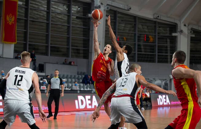 Nikola Ivanovic of Montenegro, FIBA EuroBasket 2022 Qualifiers, 22 Februar, 22.02.2021 Montenegro vs Deutschland, Basketball, FIBA EuroBasket 2022 Qualifiers, 20 Februar, 22.02.2021 Podgorica Copyright: xEIBNER NikolaxKrsticx EP_EER