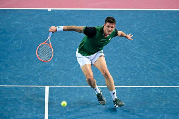 Dennis Novak (Aut) TENNIS : Open Sud de France 2021 - Montpellier - 23 02 2021 JBAutissier Panoramic 