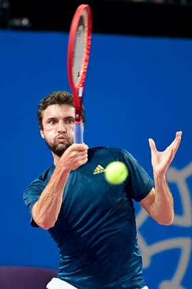 Gilles Simon (Fra) TENNIS : Open Sud de France 2021 - Montpellier - 23 02 2021 JBAutissier Panoramic 